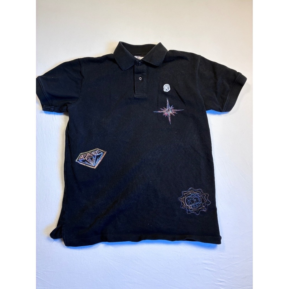 Billionaire Boys Club Galileo SS Polo Shirt Black S Pique Cotton Embroidered